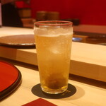 鮨 しみづ - 梅酒ソーダ割り