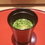 鮨 しみづ - 高等葱の味噌汁