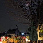 ザ テラス - テラス席：満月でした