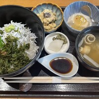 お料理 とみやま - ランチ　ねぎとろ・釜揚げしらす丼
