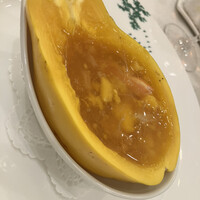 銀座 飛雁閣 - パパイヤの中身まで美味しく頂きました、