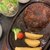 caffe Girasole - 料理写真:ビッグハンバーグ（400g）セット（ライス、サラダ、スープ付き）+食後の自家焙煎ブレンドコーヒー
