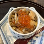 割烹料理 ましこ - ホタテ、キノコのバターソテー入り