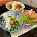 割烹料理 ましこ - ほっきに注目　酢味噌とアスパラが合う