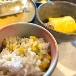 Bar×Kappou みかん - トウモロコシの炊き込みご飯
      『甘々娘』は、やはり名の通り甘いですね