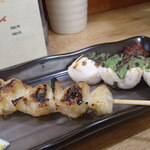 炭火焼鳥 おんどり - おまかせ5品　ぼんじり、ささみ梅しそ