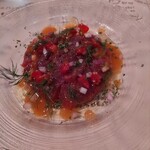 フライング ピッグ - 前菜　宮城県産本まぐろのカルパッチョ