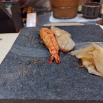 銀座のみこ寿司 - 海老、帆立