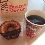 Mister Donut - オールドファション、チョコかけと、ホット珈琲～。