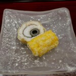 片折 - 鱧の陣太巻き とうもろこしの天ぷら