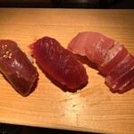 まぐろ人 - まぐろ三昧（漬け、赤身、中トロ）