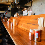 鮎ラーメン - カウンター