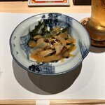 赤坂 鮨 天ぷら 祇園いわい - 先付けは赤くらげの酢味噌和え