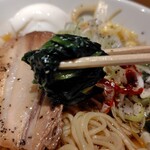 麺家 たけ田 - ほうれん草