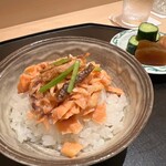 味幸 - キングサーモンのハラスご飯