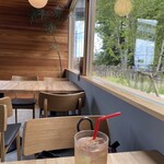 Midtown BBQ Mie - 從桌子上可以看到的景色，湯之山線一覽無遺。