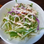 ハンバーグの店　オニオン - サラダも美味しい