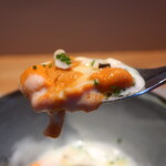 フィエルテ - 新玉ねぎ/北海道産 雲丹/福島県産 ホワイトコーンリフトアップ