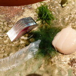 なかざわ - 【H25.10.31】William John Evans。鯖・帆立。