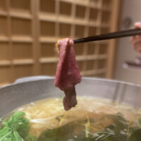 神戸牛 しゃぶしゃぶ おもき 離れ 銀座店 - 出汁しゃぶ♪