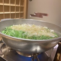 神戸牛 しゃぶしゃぶ おもき 離れ 銀座店 - 水菜と千寿ネギ