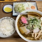 味の五十番 - 塩カレーチャーシューモヤシラーメン定食(こってり)