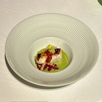 神楽坂 フレンチレストラン ラリアンス - 真鯛のポアレ 久松農園の有機野菜とともに