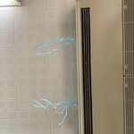 大衆食堂ちとせ - 頭上でガンガンにクーラーが頑張っている。