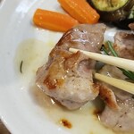 キッチン ブルー グローブ - 最初の豚ヒレ肉ソテー