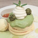 Sakura Cafe Hanon - 柚子香る抹茶パンケーキ3枚