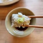 季より - 粗挽きそばがき、名前のとおり、プチプチ見えます？