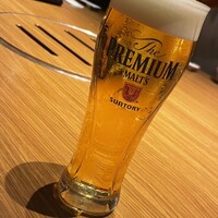 馬桜 銀座通り店 - 生ビールで乾杯！！　スタート♪( ´θ｀)ノ