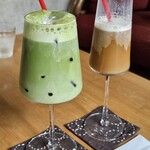 桜林茶寮 - 抹茶ラテ＋カフェラテ