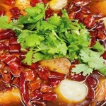 野菜と海鮮の四川風煮込み