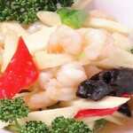 マコモダケ蝦炒め