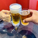 炭火焼肉うしまつ - ビール