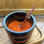 水車生そば - 卓上