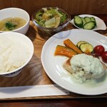 キッチン ブルー グローブ - メカジキポワレ　白だし仕立て蕗(ふき)のマスカルポーネのソース