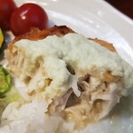 キッチン ブルー グローブ - 残りのメカジキポワレ