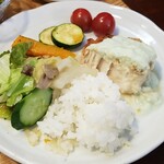 キッチン ブルー グローブ - ワンプレートにします