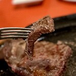 メキシコダイニングレストラン ブロンコ - 肉！あれ、ちょっとボケてるｗ