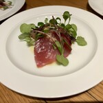 マカウダ - 前菜盛り合わせの五島列島ヨコワカルパッチョ