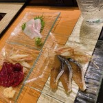 すし おおまさ - くじら、ほうぼう、鯖のへしこ