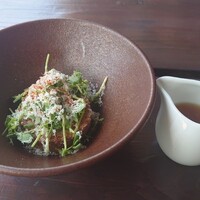 フレンチ串揚げBEIGNET 東京 - 揚げたご飯にスープをかけてお洒落に〜説明がお洒落にできない