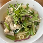 ◎トロトロ大根と小柱のネギ生姜の塩スパゲッティ