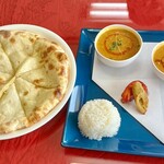 ニュータージマハール - ラハマットセット　マトン・豆カレー