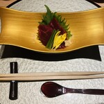 京橋 天冨良と鮨 いしい - 熊本の馬刺し(赤身)