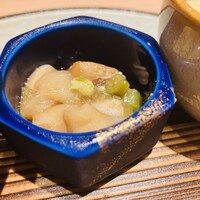京橋 天冨良と鮨 いしい - スミイカのワサビ和え