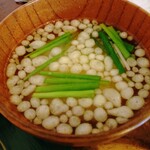 ノガケ - ニラと揚げ玉のお味噌汁