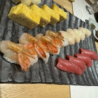 すし うおいち - 握りの大皿１枚目